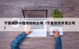 老河口宁夏制作小程序好的公司（宁夏软件开发公司）